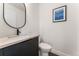 Stylish powder room boasting a modern vanity and elegant fixtures at 3275 19Th St, Boulder, CO 80304