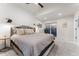 Main bedroom with a sliding glass door, neutral carpeting, recessed lighting, and modern fixtures at 3275 19Th St, Boulder, CO 80304