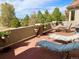 Outdoor deck with lounge chairs, dining set, and potted plants perfect for enjoying the beautiful views at 11541 Warrington Ct, Parker, CO 80138