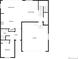 One-story home floor plan featuring a bedroom, bath, kitchen, living room, and garage at 25643 E Bayaud Ave, Aurora, CO 80018