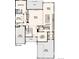 Detailed floor plan showcasing the main level layout with kitchen, dining, living, and garage spaces at 2536 Wesley Ln, Lafayette, CO 80026