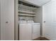 Stackable washer and dryer in a closet at 8335 Fairmount Dr # 3-201, Denver, CO 80247