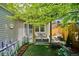 Well-maintained backyard showcasing a charming patio with seating and a professionally landscaped garden for outdoor relaxation at 2723 Galena St, Denver, CO 80238