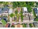 Aerial view of the property showing the house, detached garage and yard at 4461 Vrain St, Denver, CO 80212