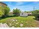 Large backyard with green grass and detached garage at 4461 Vrain St, Denver, CO 80212