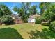 Spacious backyard featuring a well-maintained lawn and mature trees providing ample shade and privacy at 4461 Vrain St, Denver, CO 80212