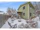 Fenced backyard with patio, fire pit and seating at 9336 Pierce St, Westminster, CO 80021