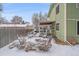 Cozy backyard patio with fire pit and seating area at 9336 Pierce St, Westminster, CO 80021