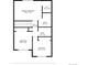 Upstairs floor plan displaying primary bedroom, two additional bedrooms, walk-in closet, two bathrooms and hall at 21767 Silver Meadow Ln, Parker, CO 80138