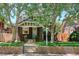 Charming brick home with well-manicured lawn and mature trees offering shade and curb appeal at 2683 Bellaire St, Denver, CO 80207
