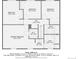 Detailed floorplan showcasing the layout of the bedrooms, bathrooms, and primary bedroom with dimensions at 5157 S Sedalia Ct, Centennial, CO 80015
