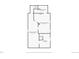 Basement floor plan featuring unfinished and finished areas, laundry, and a bedroom with closet at 1121 S Ogden St, Denver, CO 80210