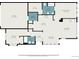 Layout of the house, including bedrooms, bathrooms, kitchen, living room, and garage at 7611 S Addison Way, Aurora, CO 80016