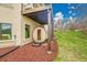 Backyard featuring barrel sauna and spacious lawn perfect for outdoor enjoyment at 5688 Red Fern Ct, Littleton, CO 80125