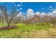 Large backyard with trees, open grass, and views of the mountains at 5688 Red Fern Ct, Littleton, CO 80125
