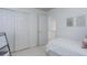 Bedroom features plush neutral carpeting, closet and ensuite access at 16159 W 70Th Pl, Arvada, CO 80007