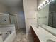 Spacious main bathroom with double sinks, soaking tub and separate shower at 9806 Hooker Ct, Westminster, CO 80031
