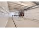 Large basement featuring painted beams, ping pong net and flooring great for recreational space and activities at 14758 Normande Dr, Mead, CO 80542