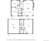 Two floor plan levels with a garage, storage, and bedrooms on one level, and a living room, kitchen on the second level at 1140 Devonshire Ct, Lafayette, CO 80026