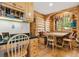 Charming breakfast nook with a built-in seating area at 6150 Bluebell Ln, Evergreen, CO 80439