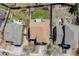 Birds-eye view of a property featuring a fenced yard, mature trees, and a well-maintained roof at 3166 W Indian Summer Ln, Castle Rock, CO 80109