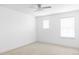 Bright bedroom with neutral carpet and ceiling fan at 15977 Red Bud Dr, Parker, CO 80134