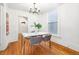Bright dining room features wood floors, large windows, white walls, and a modern table with chairs at 2211 W 33Rd Ave, Denver, CO 80211