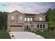 Charming two-story home featuring stone accents, gray siding and a two-car garage at 13770 Emerald Lake St, Parker, CO 80138