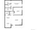 Detailed floor plan showcasing the layout, dimensions, and flow of this living space at 201 Wright St # 106, Lakewood, CO 80228
