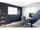 Home office features a modern desk setup, stylish design and lots of natural light at 13055 E Dakota Ave, Aurora, CO 80012