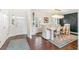 Dining room with wood floors and decorative rug at 6340 E Costilla Pl, Centennial, CO 80112