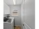 Functional laundry room with modern appliances and storage, designed for efficient laundry tasks at 12054 E Lake Cir, Greenwood Village, CO 80111