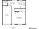 First floor plan featuring a kitchen, dining room, living room, laundry/furnace room, and garage with dimensions at 1595 Macarthur Dr, Boulder, CO 80303