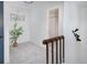 Upper level hallway with carpeted floors at 1595 Macarthur Dr, Boulder, CO 80303