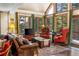 Cozy living room featuring large windows and comfortable seating, showcasing tranquil views at 609 Brook Dr, Idaho Springs, CO 80452