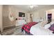 Charming bedroom featuring a cozy hammock chair and a vibrant red and black plaid throw blanket at 3871 Starry Night Loop, Castle Rock, CO 80109