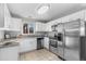 Modern kitchen with stainless steel appliances and granite countertops at 6963 S Albion St, Centennial, CO 80122