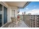Balcony with seating, overlooking a city view at 1223 Race St # 605, Denver, CO 80206