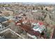 Aerial view showing property location and surrounding homes at 3545 W Custer Pl, Denver, CO 80219