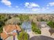 Aerial view of a residential neighborhood featuring well-maintained homes and mature trees at 10915 Acadia Ln, Parker, CO 80138