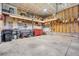 Spacious garage is well-organized with ample storage space and work area at 20243 High Pines Dr, Monument, CO 80132