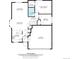 Detailed floor plan showcasing the layout of the first floor, including living room, kitchen, bedrooms, and garage at 12104 Ivanhoe Ct, Brighton, CO 80602