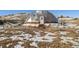 Exterior view of geodesic dome greenhouse, partially covered in snow at 16587 W 53Rd Way, Golden, CO 80403