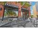 Outdoor seating area of a restaurant with tables and chairs at 4632 14Th St, Boulder, CO 80304