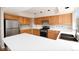 Bright kitchen featuring stainless steel appliances, light wood cabinets, and ample counter space at 9265 Roadrunner St, Highlands Ranch, CO 80129