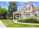 Well-maintained home with lush green lawn and mature trees enhancing curb appeal at 10166 Grove Loop # D, Westminster, CO 80031