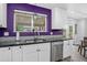 Updated kitchen with white cabinets, granite countertops, and stainless steel dishwasher at 4333 E Bennington Ave, Castle Rock, CO 80104