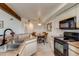 A view of the kitchen, dining room, and living room creating an open concept at 60 S Boulder # 6031, Boulder, CO 80303