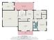 A detailed floor plan showcasing the layout of the home's main level with dimensions for each room at 6369 W 69Th Ave, Arvada, CO 80003