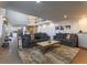 Open floor plan reveals the connection between the living room and the modern kitchen at 126 Mc Intyre Circle, Golden, CO 80401